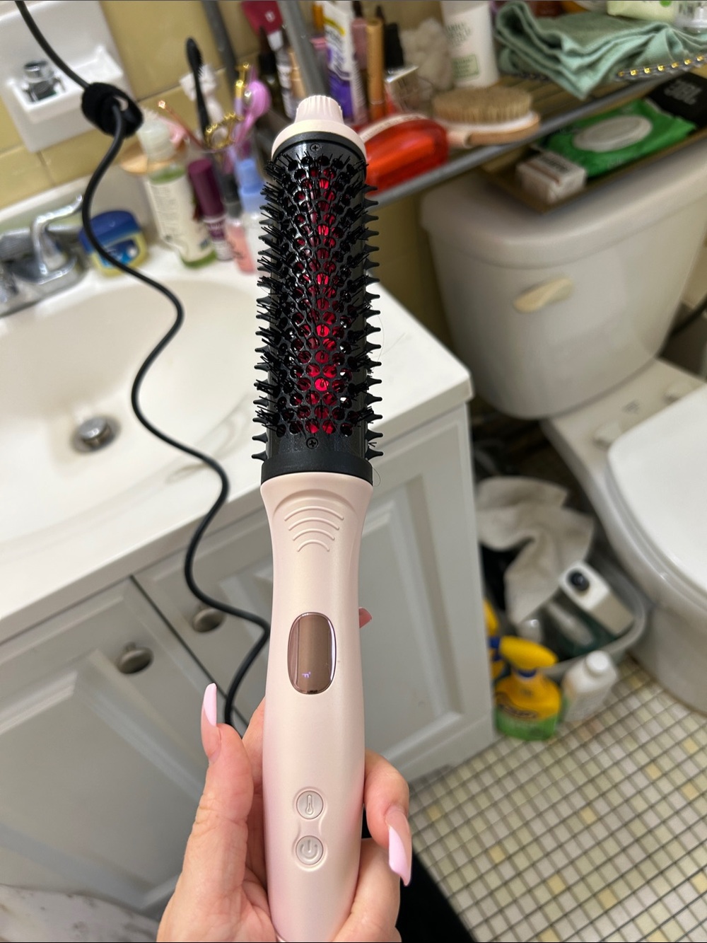 Pink Hot Styling Brush - Volumizing Round Brush